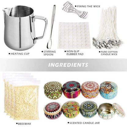 Handmade Candle Making Kit - Eco-Friendly, Relaxing DIY Craft for Calm & Peace - Zentroly.com